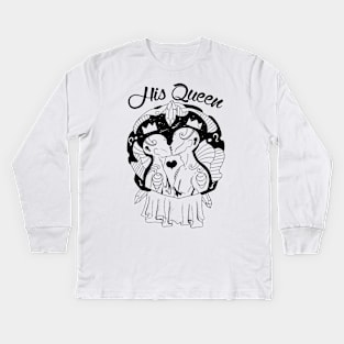 Lovers Kiss - His Queen Kids Long Sleeve T-Shirt